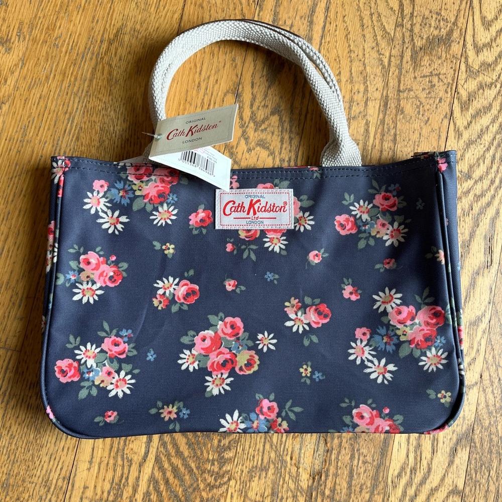 Cath Kidston Floral Tote Bag - Navy and Pink
